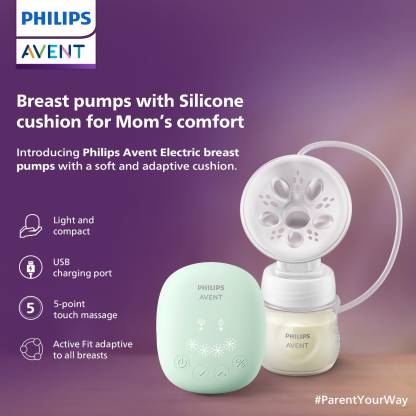 Philips Avent Single Electric Breast Pump Scf323/11 | Soft Adaptable Cushion | Gently Stimulates Milk Flow | 4 Massage Modes | Memory Function Remembers Last Setting | Usb Charging | Portable Design-5