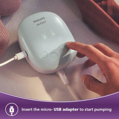 Philips Avent Single Electric Breast Pump Scf323/11 | Soft Adaptable Cushion | Gently Stimulates Milk Flow | 4 Massage Modes | Memory Function Remembers Last Setting | Usb Charging | Portable Design-3